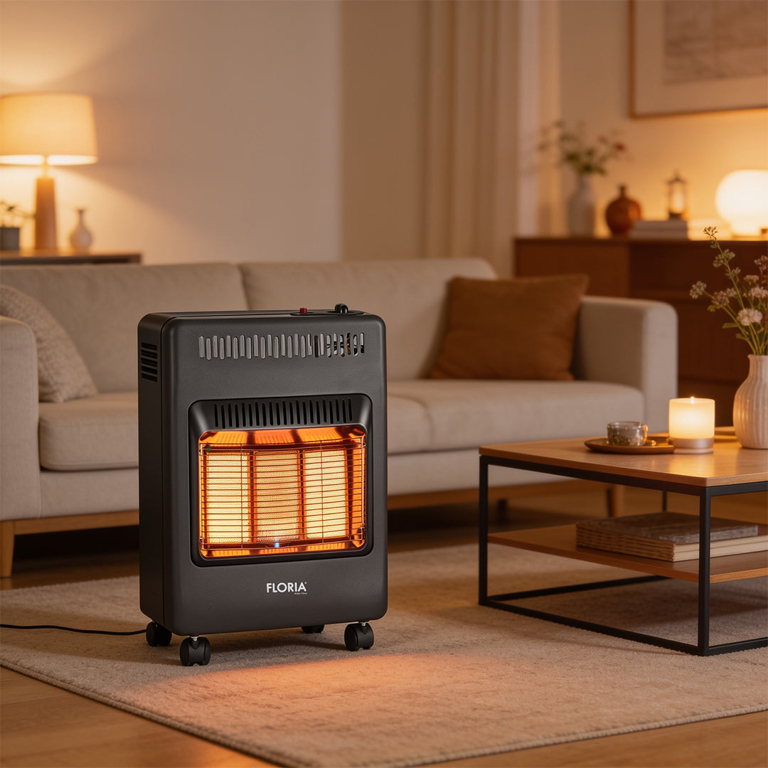 Sobă pe gaz, putere 4200 W, 3 plăci ceramice, aprindere piezoelectrică, demontată, FLORIA / ZLN8455