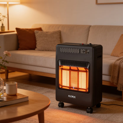 Sobă pe gaz, putere 4200 W, 3 plăci ceramice, aprindere piezoelectrică, demontată, FLORIA / ZLN8455