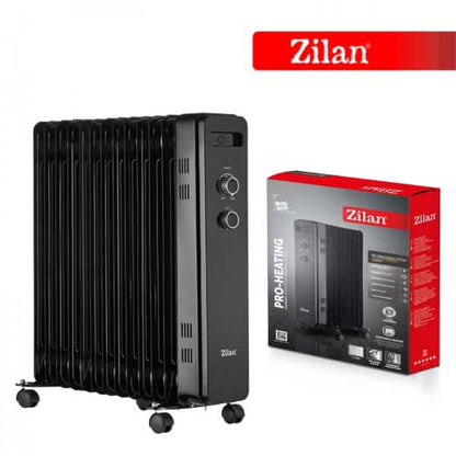 Calorifer electric cu 13 elementi, putere 2500W, termostat reglabil ZILAN / ZLN8467