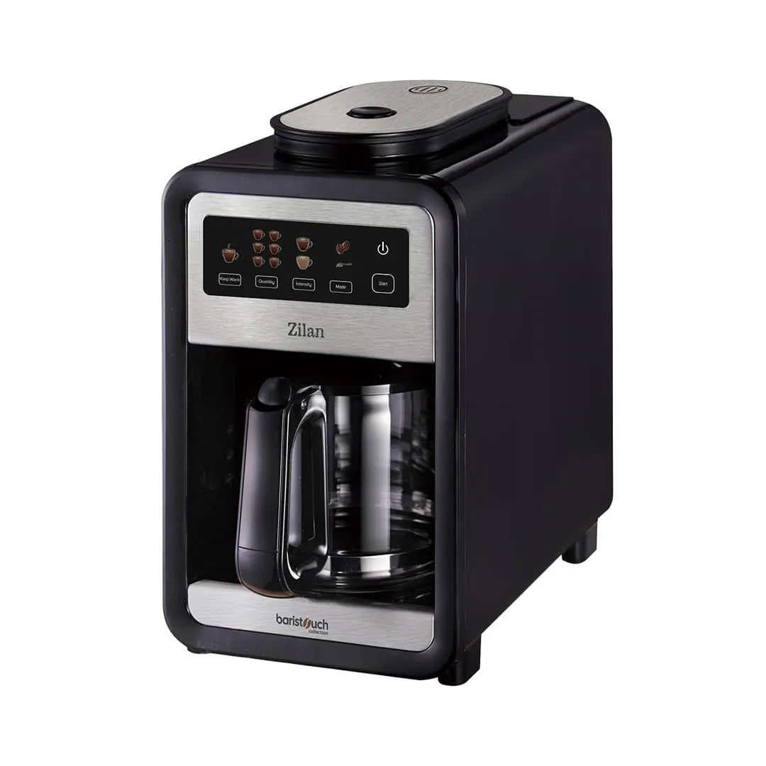 Cafetieră cu râșniță integrată, ecran tactil, capacitate 850 ml (6 cești), putere 640W, ZILAN / ZLN9001