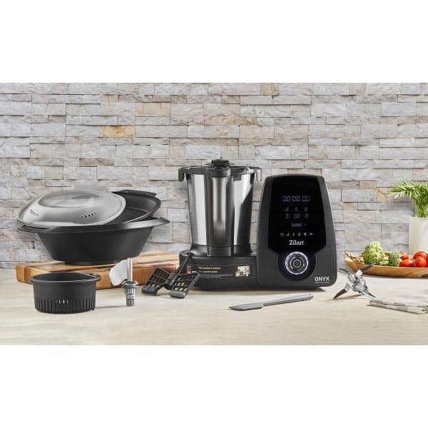 Robot de bucatarie multifunctional thermorobot, putere 1700W, capacitate 3.3L, 30 functii, aplicatie mobil, afisaj digital LED, ZILAN ONYX / ZLN9334