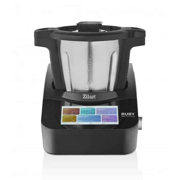 Robot de bucatarie multifunctional thermorobot, putere 1700W, capacitate 4.7L, 18 functii, aplicatie mobil, touchscreen, ZILAN RUBY / ZLN9341