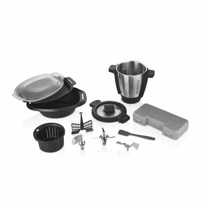 Robot de bucatarie multifunctional thermorobot, putere 1700W, capacitate 4.7L, 18 functii, aplicatie mobil, touchscreen, ZILAN RUBY / ZLN9341