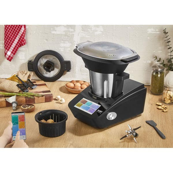 Robot de bucatarie multifunctional thermorobot, putere 1700W, capacitate 4.7L, 18 functii, aplicatie mobil, touchscreen, ZILAN RUBY / ZLN9341