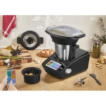 Robot de bucatarie multifunctional thermorobot, putere 1700W, capacitate 4.7L, 18 functii, aplicatie mobil, touchscreen, ZILAN RUBY / ZLN9341