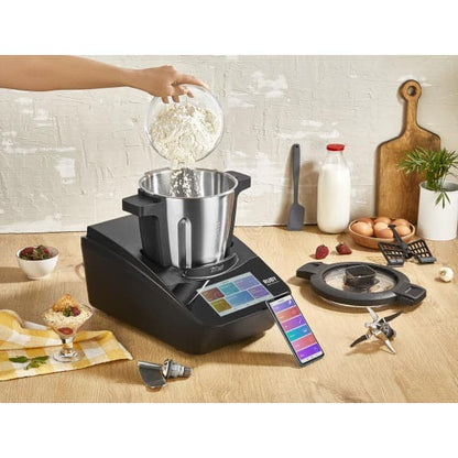 Robot de bucatarie multifunctional thermorobot, putere 1700W, capacitate 4.7L, 18 functii, aplicatie mobil, touchscreen, ZILAN RUBY / ZLN9341