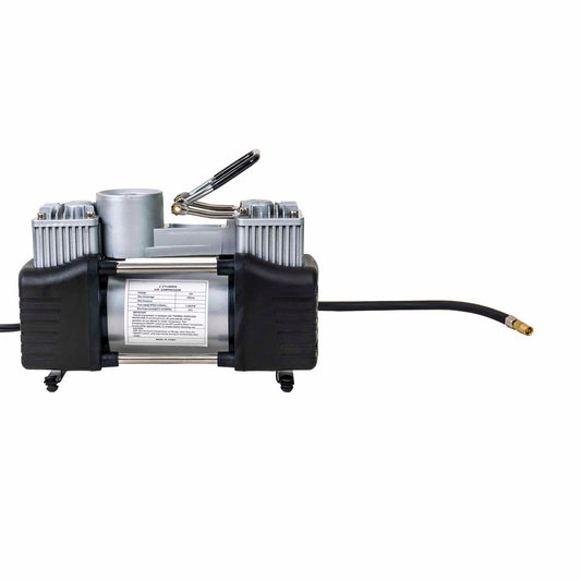 Set compresor auto 2 cilindrii, putere 12 V, 15Amp, metalic, plus accesorii / ZTS 5421