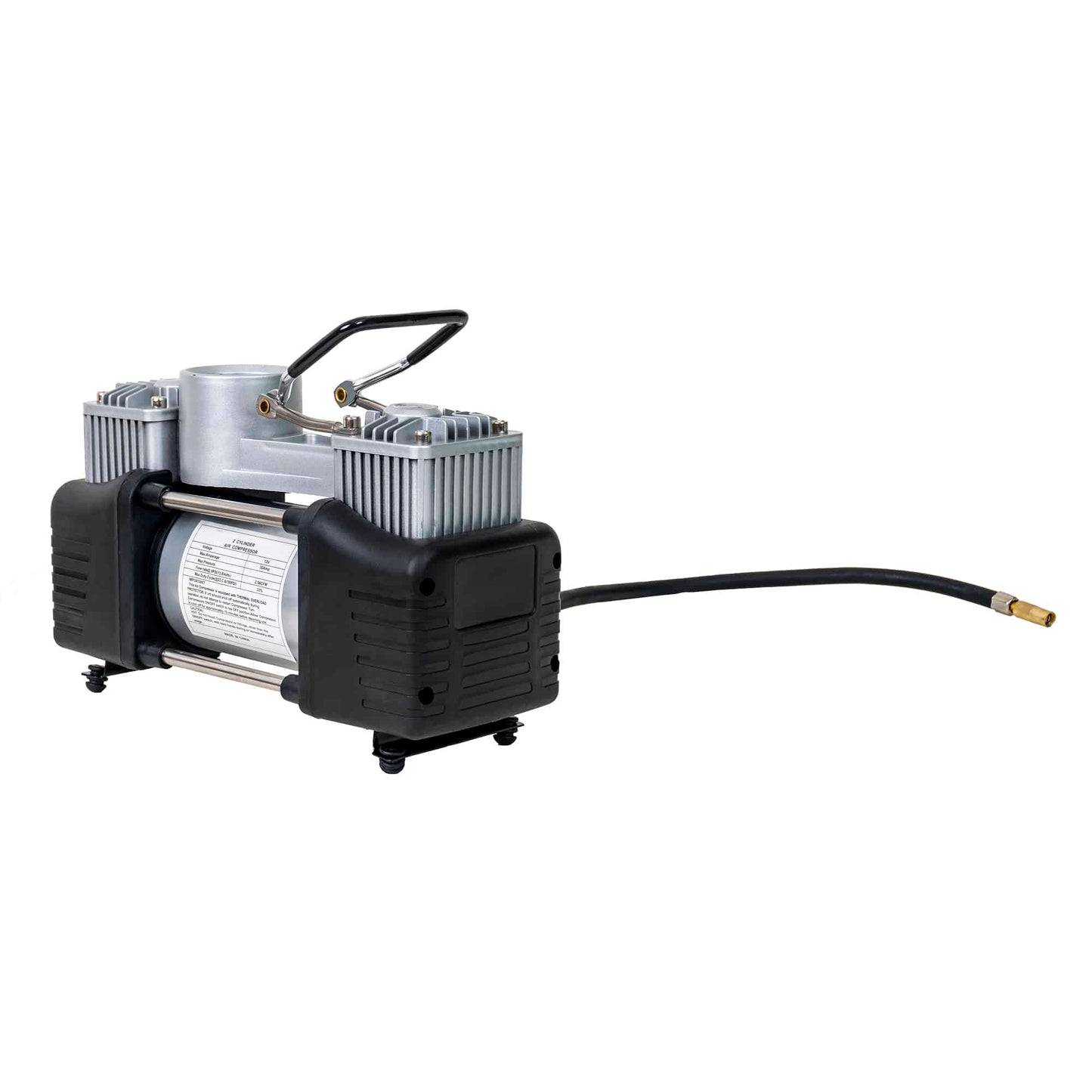 Set compresor auto 2 cilindrii, putere 12 V, 15Amp, metalic, plus accesorii / ZTS 5421