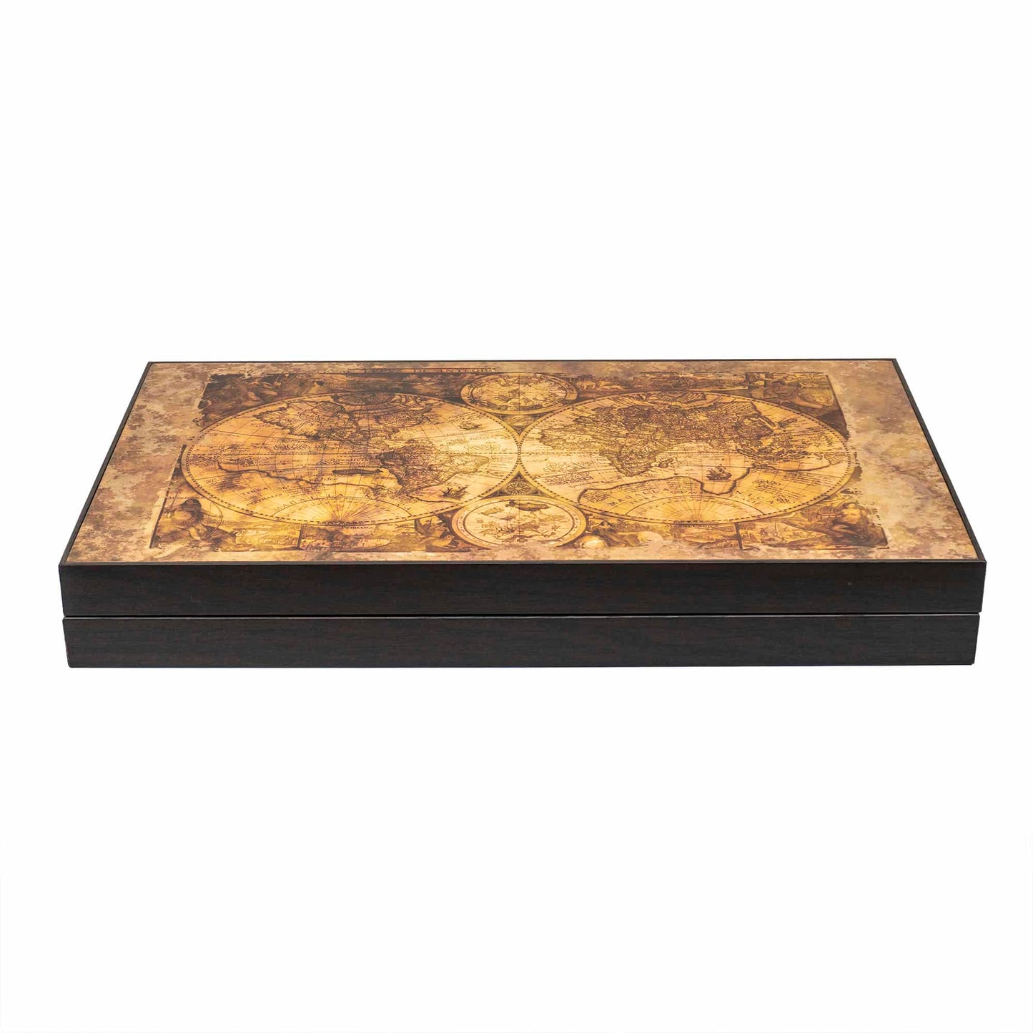 Joc de table din lemn lacuit, model glob lucios, 48x58cm / ZTS 5482-5