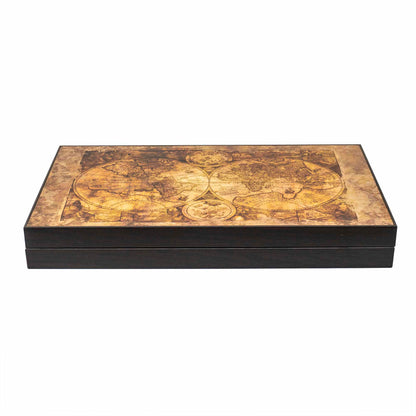 Joc de table din lemn lacuit, model glob lucios, 48x58cm / ZTS 5482-5