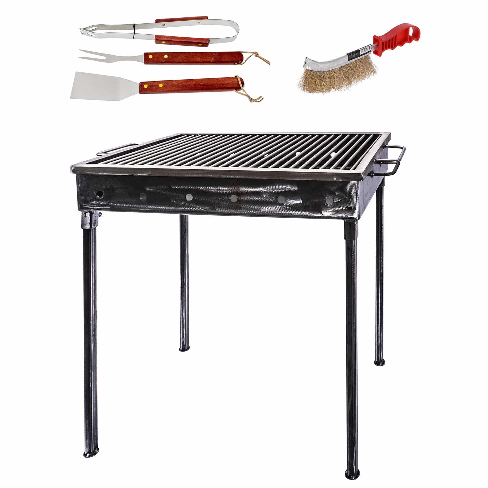 Pachet gratar metalic 50x35cm, sita inox (ZTS 5485) plus perie de sarma (ZLN 2264) plus 3 accesorii gratar (ZTS 8338) / ZTS 5485_1 - 221.ro