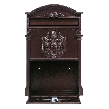 Cutie postala metalica pentru exterior, 410x260x90mm, maro / ZTS 5577_M