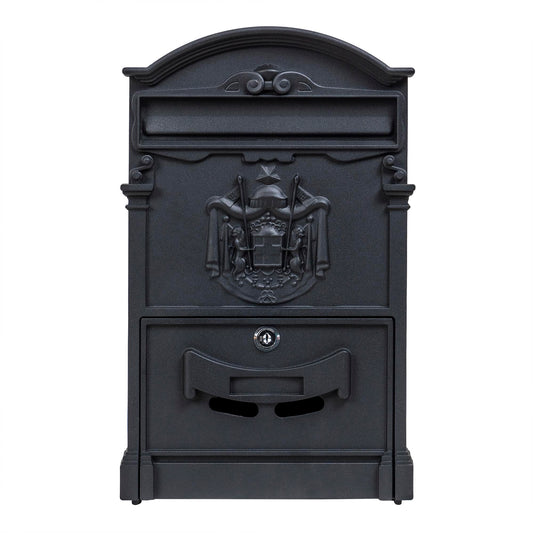 Cutie postala metalica pentru exterior, 410x260x90mm, negru / ZTS 5577_N