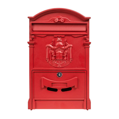 Cutie postala metalica pentru exterior, 410x260x90mm, rosu / ZTS 5577_R