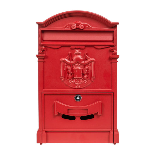 Cutie postala metalica pentru exterior, 410x260x90mm, rosu / ZTS 5577_R