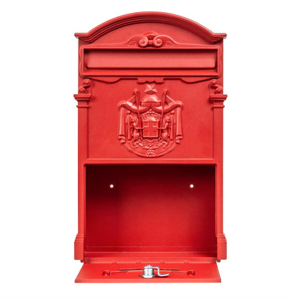 Cutie postala metalica pentru exterior, 410x260x90mm, rosu / ZTS 5577_R