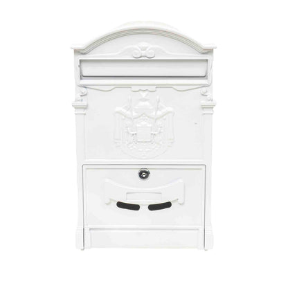 Cutie postala metalica pentru exterior, 410x260x90mm, alb / ZTS 5578_A