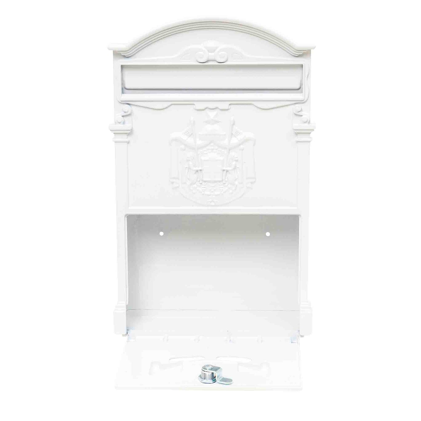 Cutie postala metalica pentru exterior, 410x260x90mm, alb / ZTS 5578_A