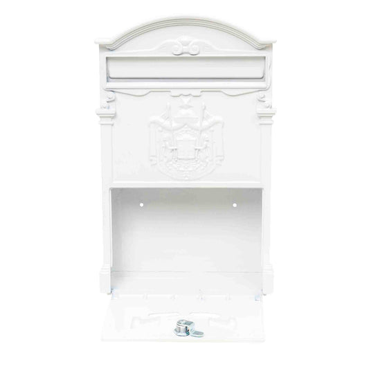 Cutie postala metalica pentru exterior, 410x260x90mm, alb / ZTS 5578_A