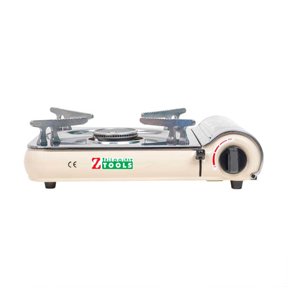 Aragaz camping, din inox, aprindere electrica, putere 2.5kw, crem / ZTS 5621