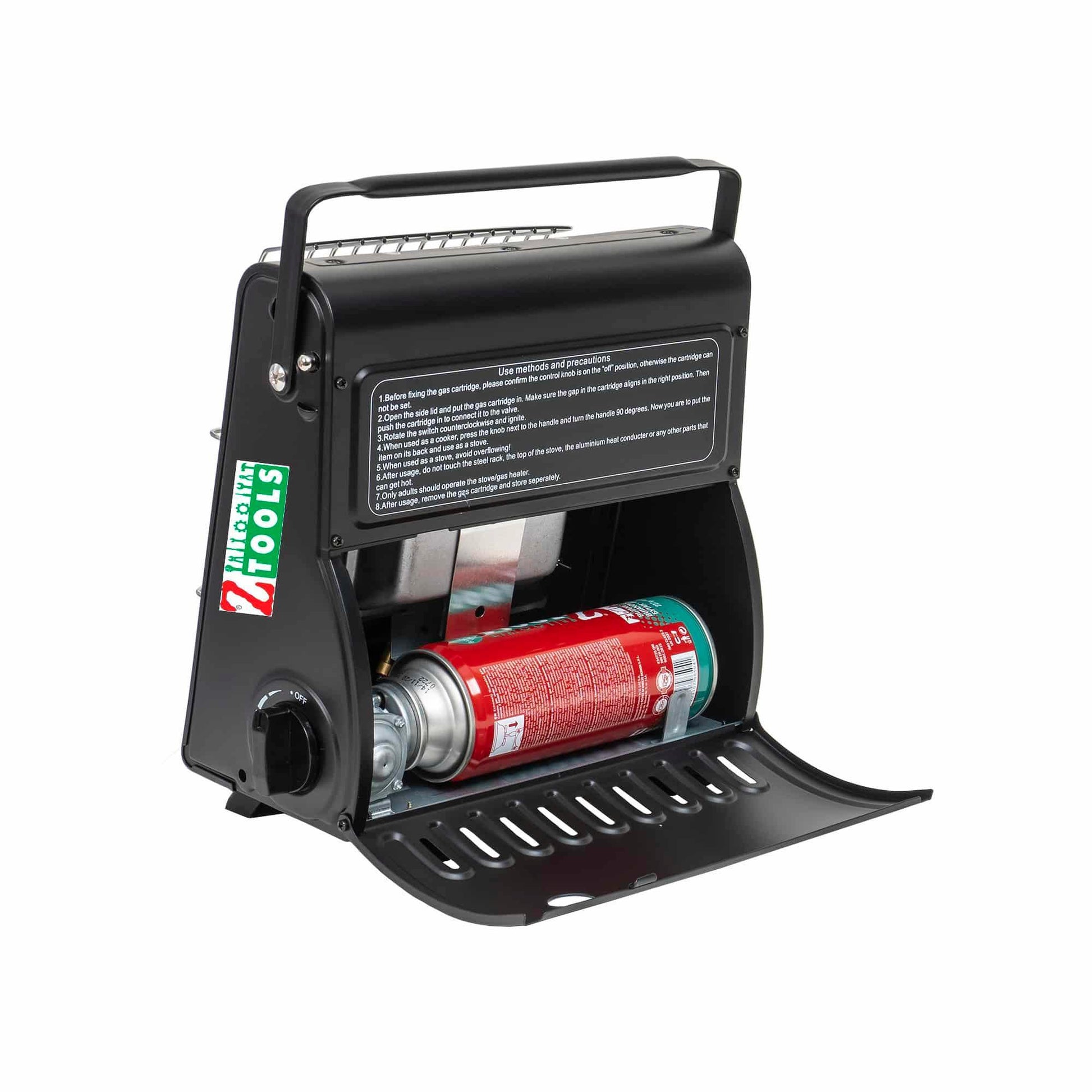 Pachet incalzitor si arzator portabil pentru camping, aprindere piezo + 3 butelii, 410ml / ZTS 5622_1 - 221.ro