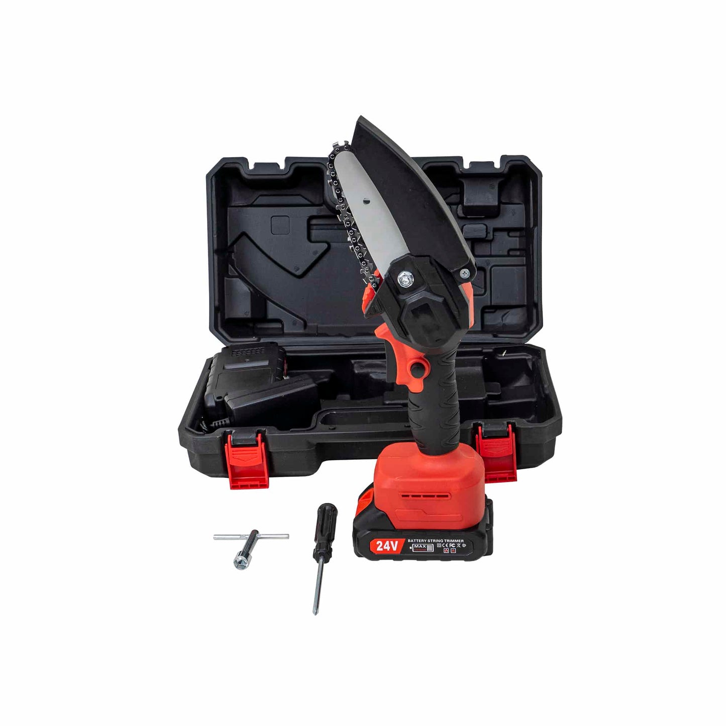 Mini fierastrau electric cu 2 acumulatori 24V, lant 4" Z-TOOLS / ZTS 5692