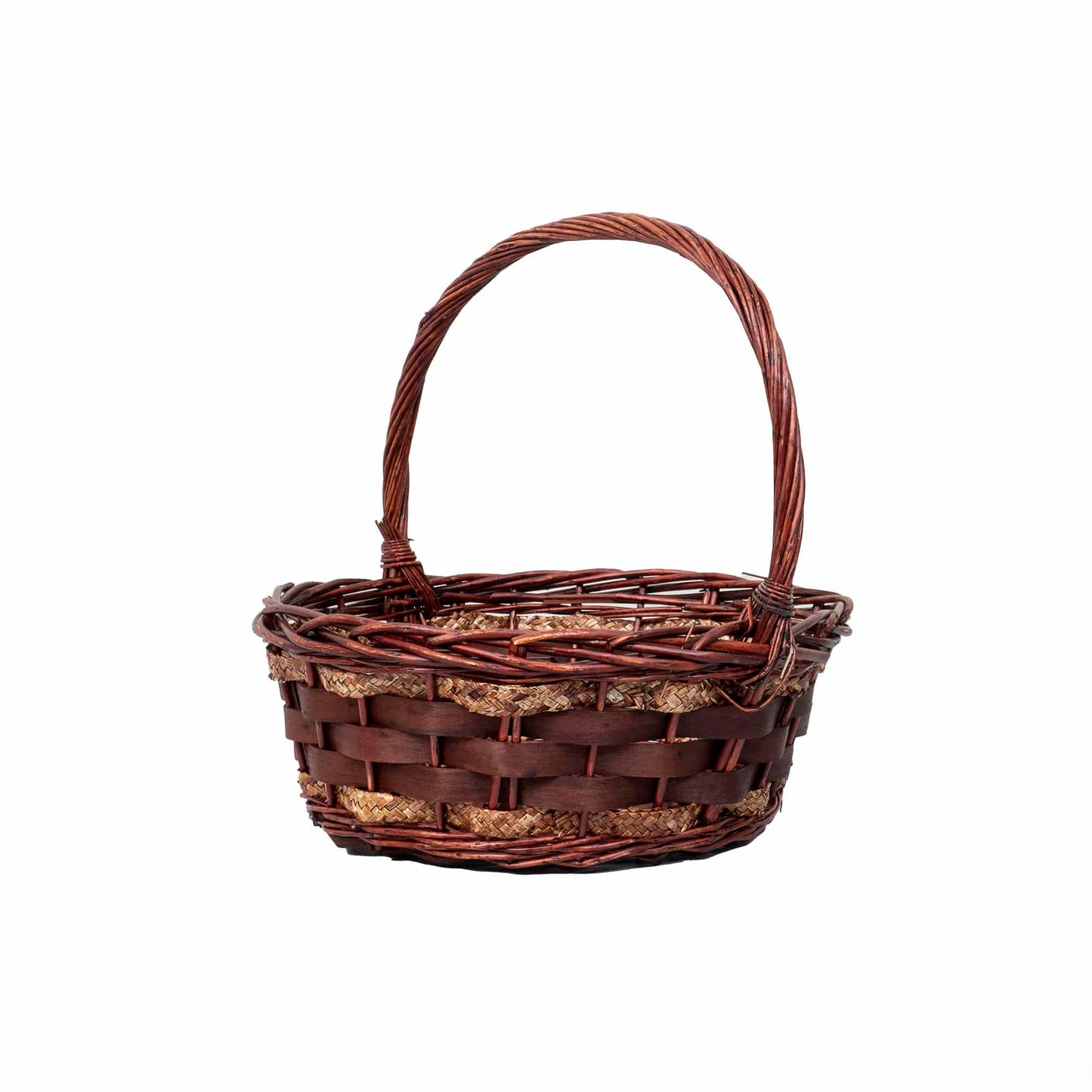 Set 4 cosuri de rachita rotunde, maro lucios / ZTS 8000