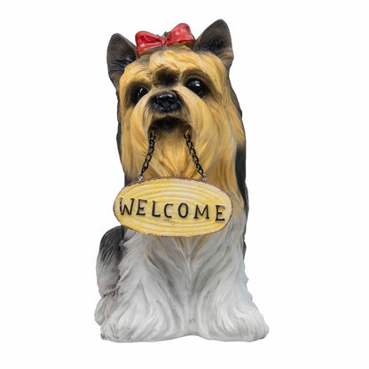 Decoratiune pentru gradina, din rasina, model catel, inaltime 27cm / ZTS 8007