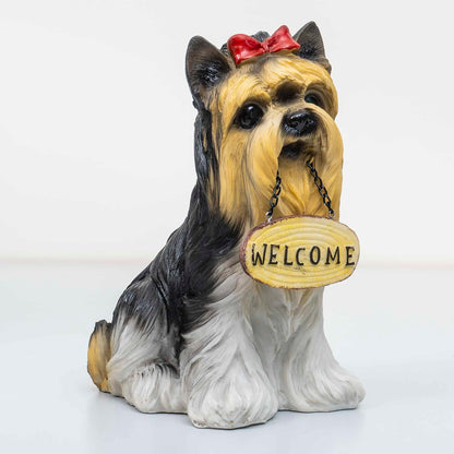 Decoratiune pentru gradina, din rasina, model catel, inaltime 27cm / ZTS 8007