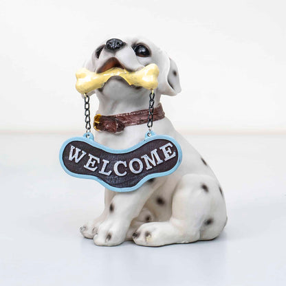 Decoratiune pentru gradina, din rasina, model catel, inaltime 19cm / ZTS 8011