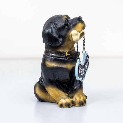 Decoratiune pentru gradina, din rasina, model catel, inaltime 19cm / ZTS 8012