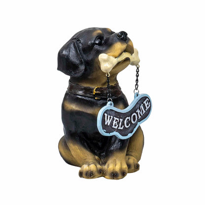 Decoratiune pentru gradina, din rasina, model catel, inaltime 19cm / ZTS 8012