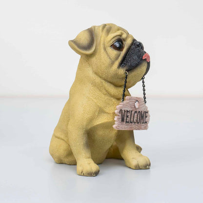 Decoratiune pentru gradina, din rasina, model catel, inaltime 20cm / ZTS 8013