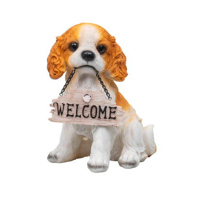 Decoratiune pentru gradina, din rasina, model catel, inaltime 20cm / ZTS 8016