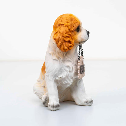 Decoratiune pentru gradina, din rasina, model catel, inaltime 20cm / ZTS 8016