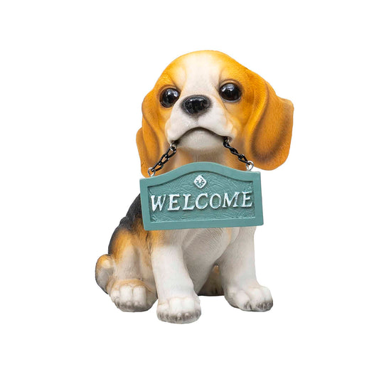 Decoratiune pentru gradina, din rasina, model catel, inaltime 16cm / ZTS 8018