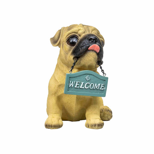 Decoratiune pentru gradina, din rasina, model catel, inaltime 16cm / ZTS 8019