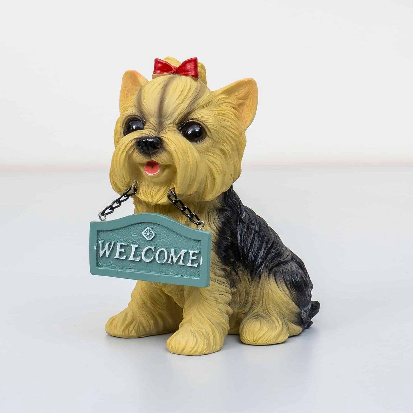 Decoratiune pentru gradina, din rasina, model catel, inaltime 16cm / ZTS 8020