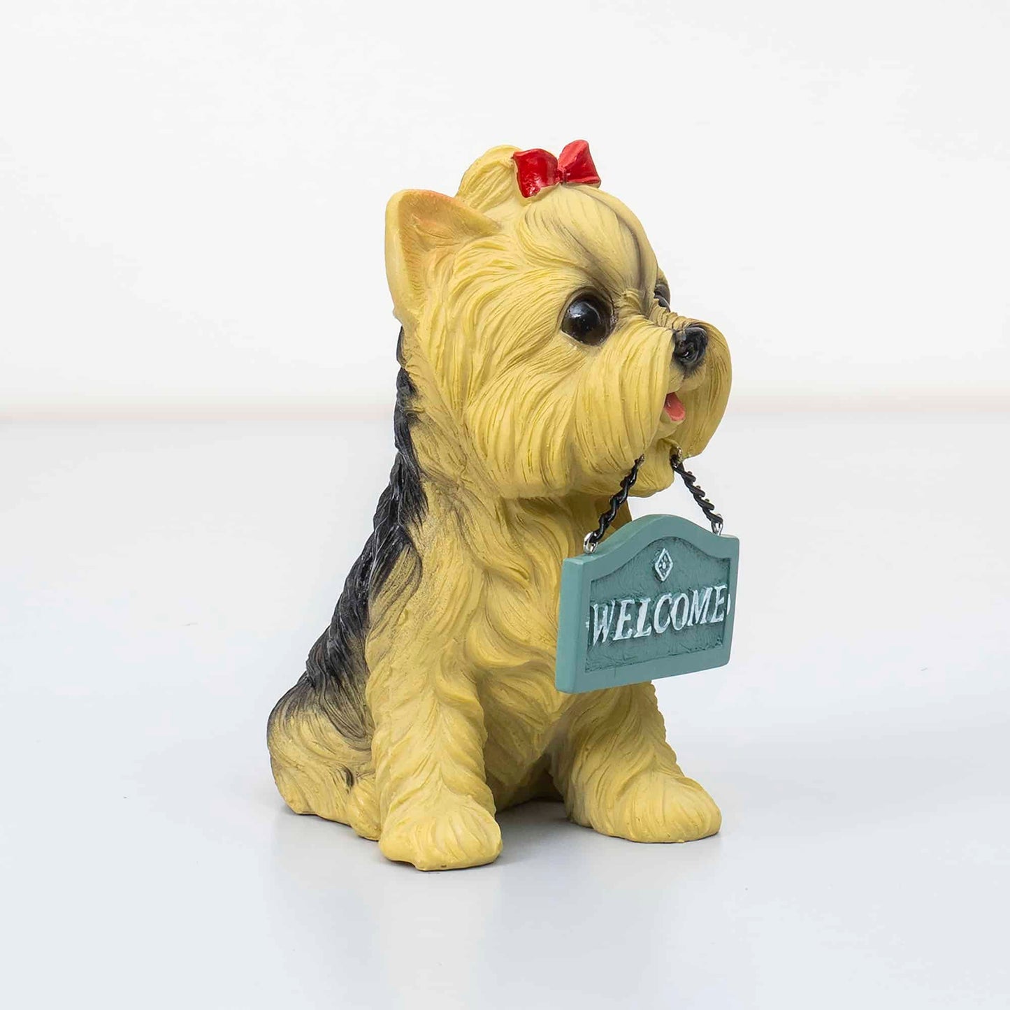 Decoratiune pentru gradina, din rasina, model catel, inaltime 16cm / ZTS 8020