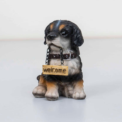 Decoratiune pentru gradina, din rasina, model catel, inaltime 14cm / ZTS 8022