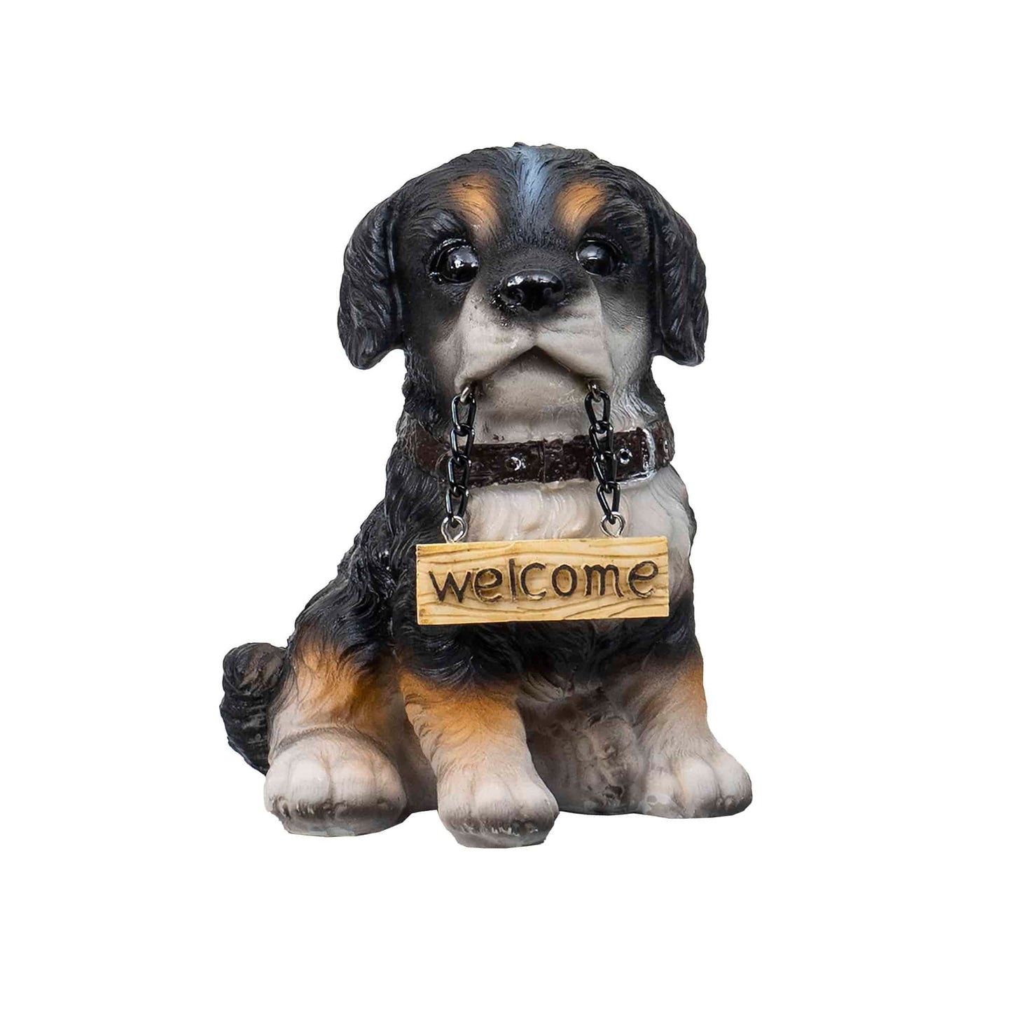 Decoratiune pentru gradina, din rasina, model catel, inaltime 14cm / ZTS 8022