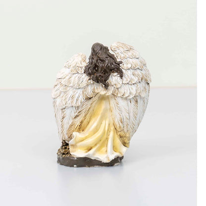 Statueta decorativa din rasina cu Famila Sfanta si ingerul pazitor, inaltime 15cm / ZTS 8026