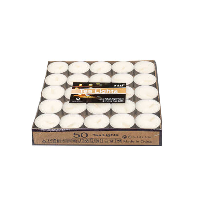 Set 50 lumanari decorative, 14gr, timp de ardere 4h, Z-TOOLS, alb / ZTS 8029