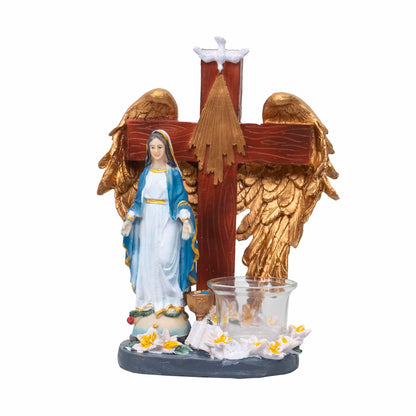 Candela din rasina cu Maica Domnului, inaltime 22cm / ZTS 8049