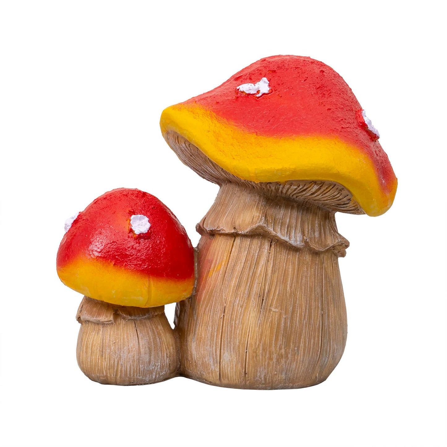 Ciuperca decorativa pentru gradina, din rasina, H 20cm, cu un pui / ZTS 8067