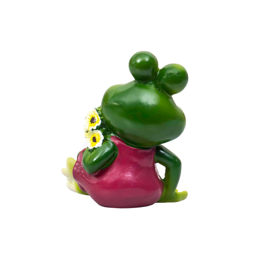 Decoratiune pentru gradina, din rasina, model broscuta, H 12cm / ZTS 8069