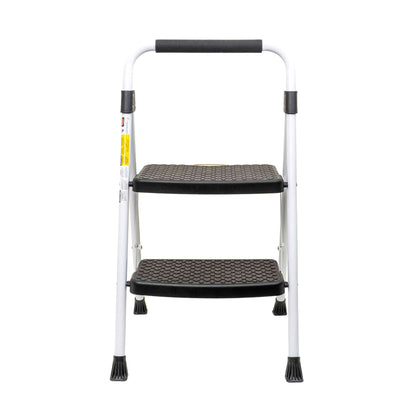 Scara metalica cu 2 trepte late, pliabila alb Z-TOOLS / ZTS 8090