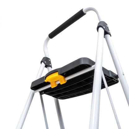 Scara metalica cu 4 trepte late, pliabila alb Z-TOOLS / ZTS 8092