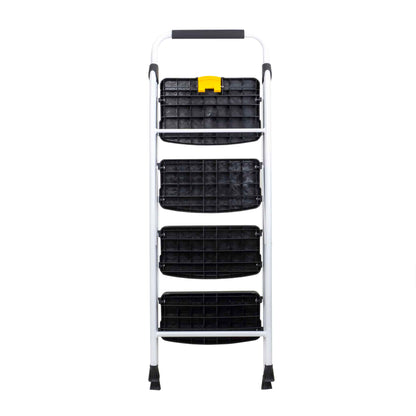 Scara metalica cu 4 trepte late, pliabila alb Z-TOOLS / ZTS 8092