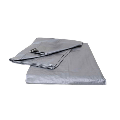 Prelata impermeabila UV, inele de prindere, 4x4m, 130gr/mp, Silver, Z-TOOLS / ZTS 8093 - 221.ro